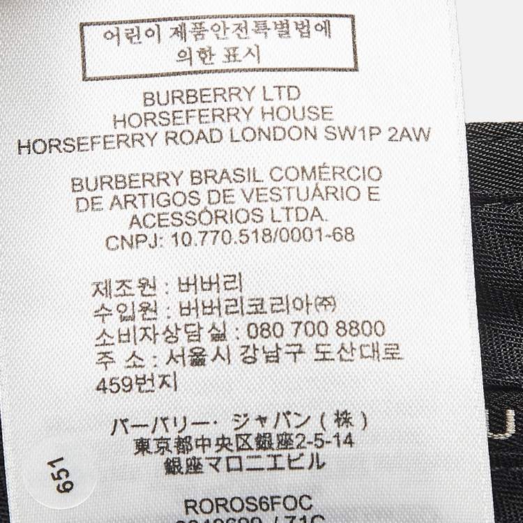 Pre Owned Burberry Black Shibden Shark Applique Nylon Chino Shorts M