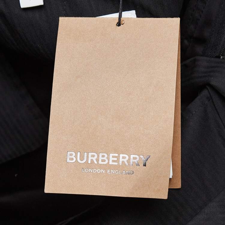 Pre Owned Burberry Black Shibden Shark Applique Nylon Chino Shorts M