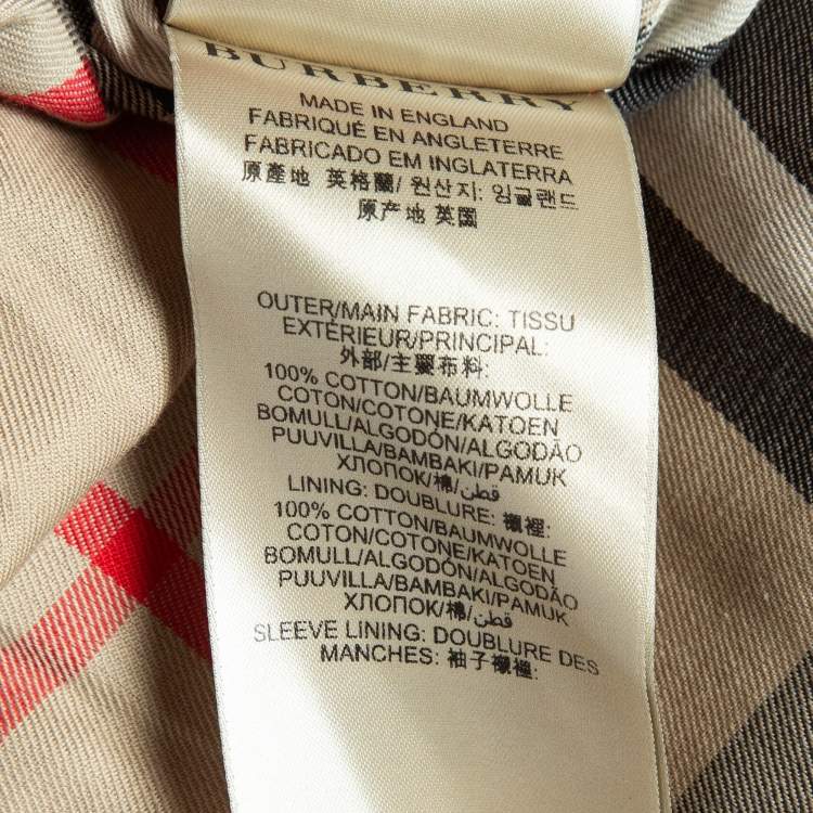 Pre Owned Burberry Beige Cotton Double Breasted Trench Coat XXS