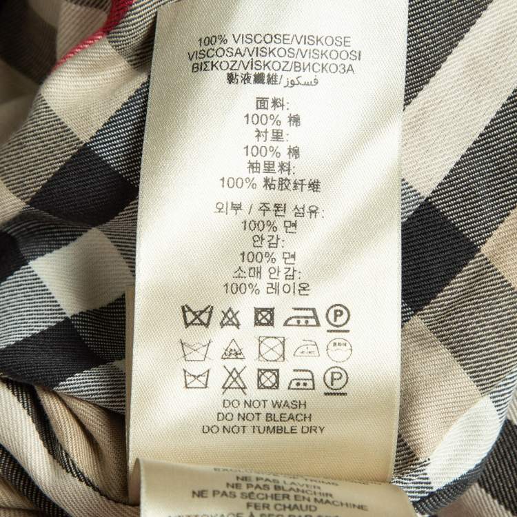 Pre Owned Burberry Beige Cotton Double Breasted Trench Coat XXS