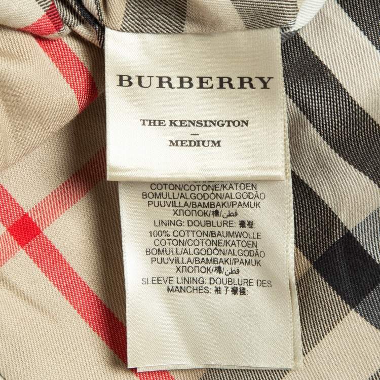 Pre Owned Burberry Beige Cotton Double Breasted Trench Coat XXS