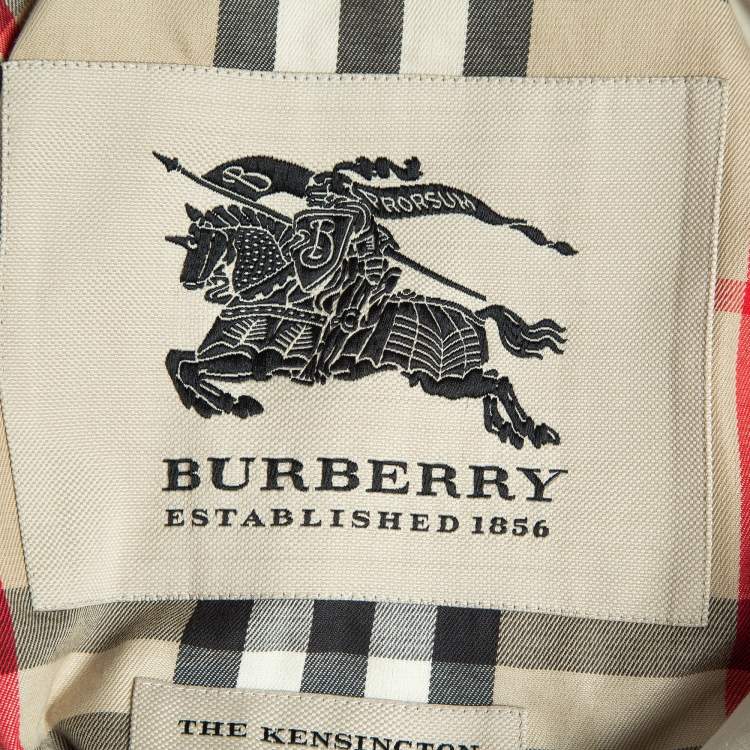 Pre Owned Burberry Beige Cotton Double Breasted Trench Coat XXS