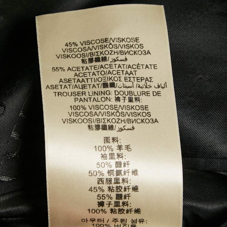 Pre Owned Burberry Black Virgin Wool Single Breasted Blazer S