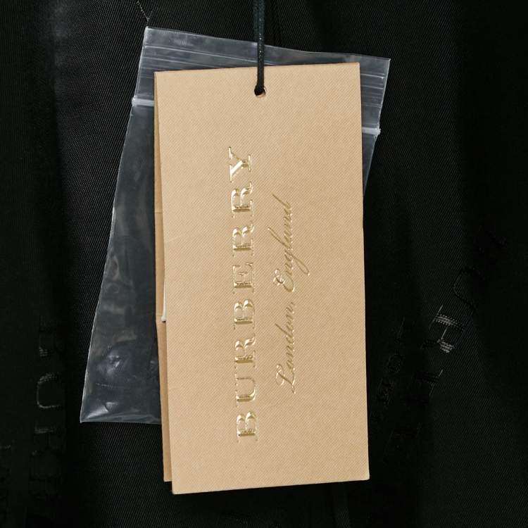 Pre Owned Burberry Black Virgin Wool Single Breasted Blazer S