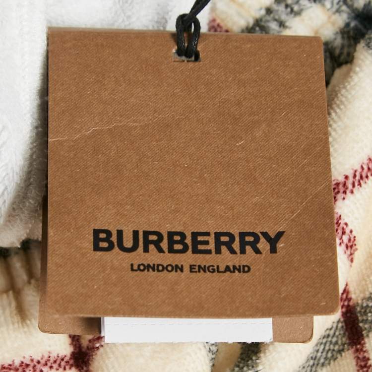 Pre Owned Burberry Brown Debson Checks Terry Cotton Shorts M