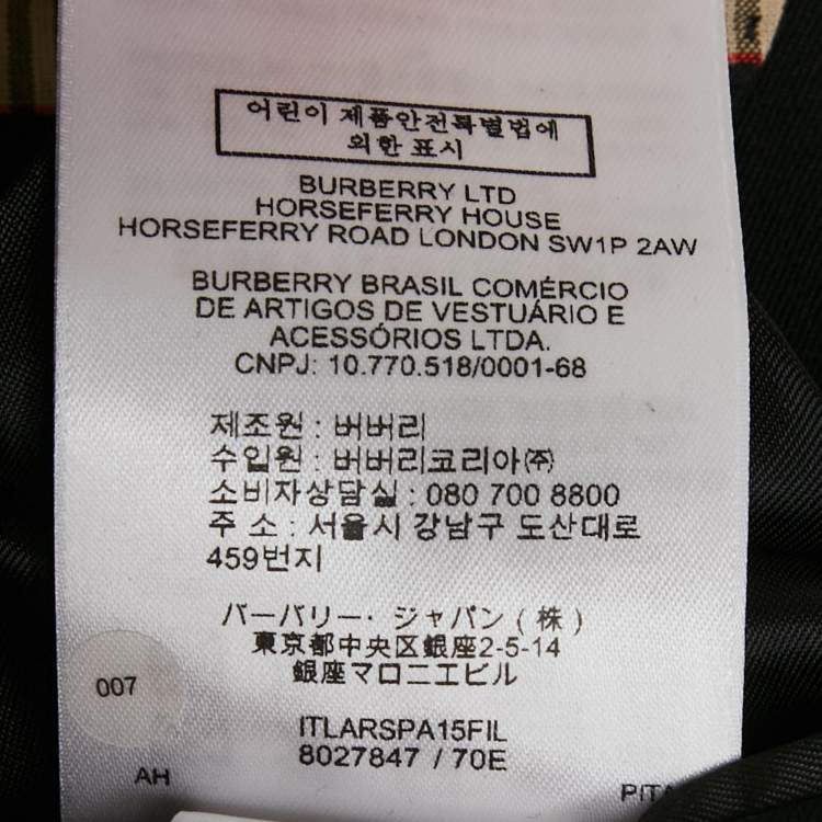 Pre Owned Burberry Black Gabardine Slim Fit Blazer XS