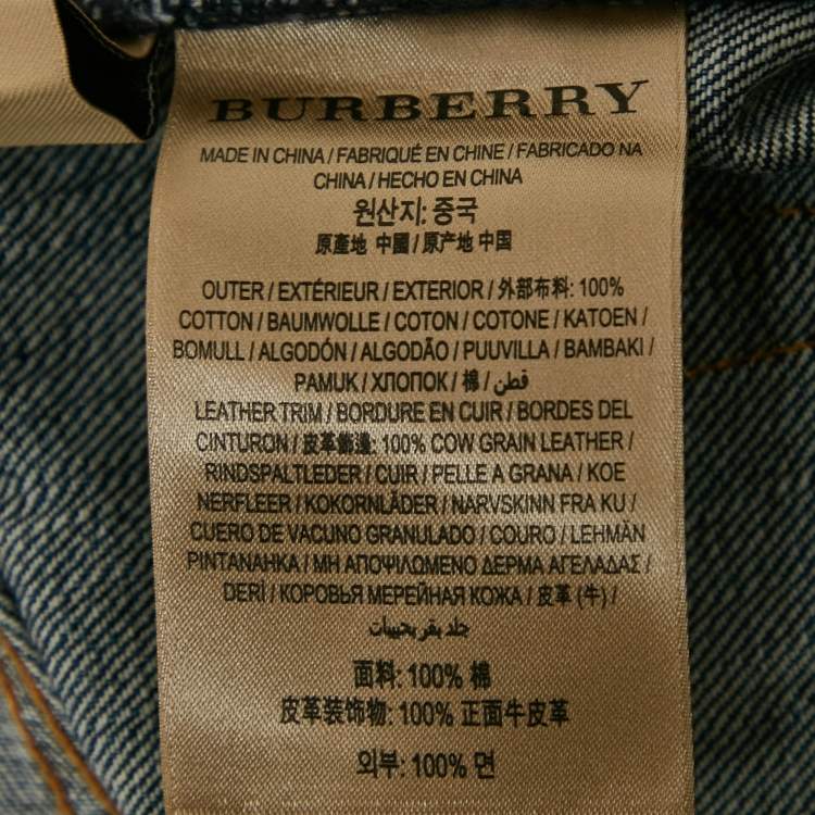 Pre Owned Burberry Blue Denim Straight Jeans S Waist 30"