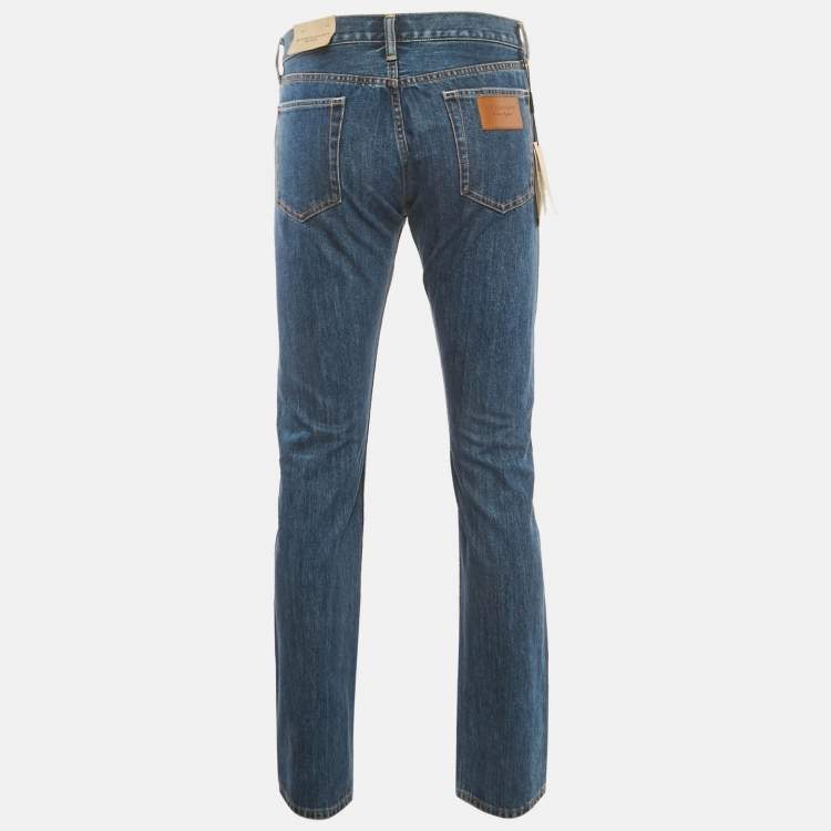 Pre Owned Burberry Blue Denim Straight Jeans S Waist 30"