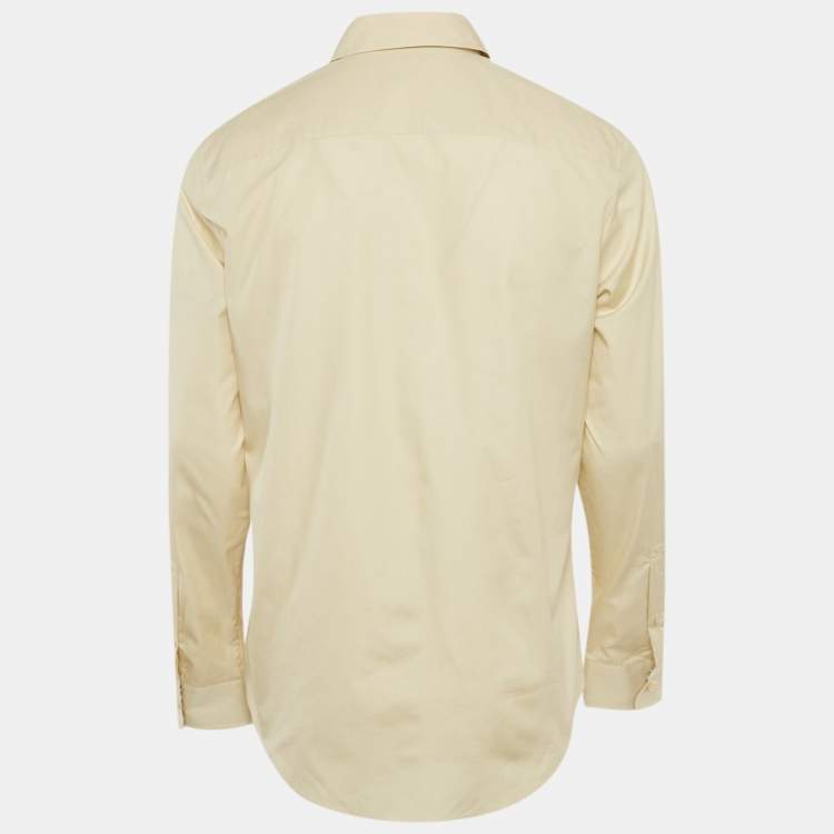 Pre Owned Burberry Nutmeg Beige Cotton Button Front Shirt M