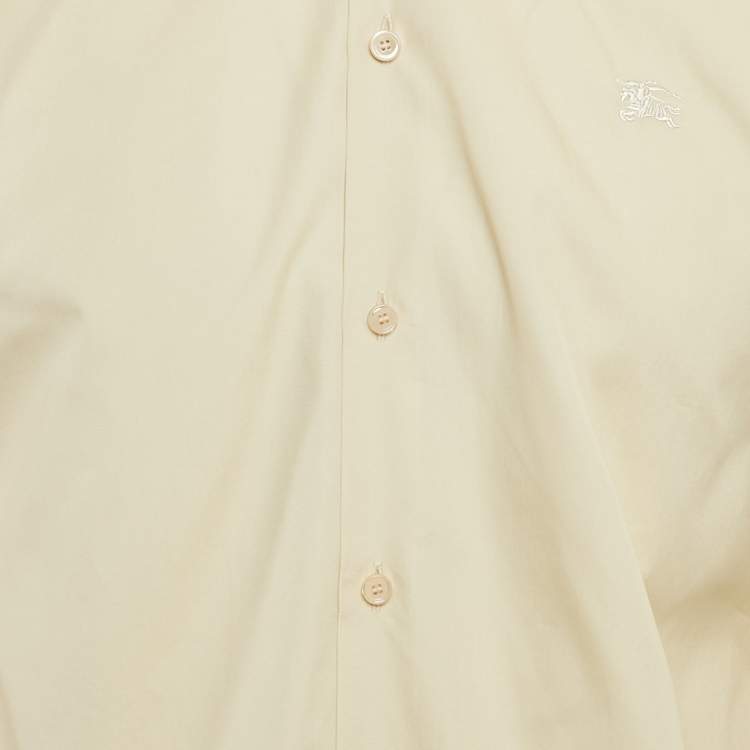Pre Owned Burberry Nutmeg Beige Cotton Button Front Shirt M
