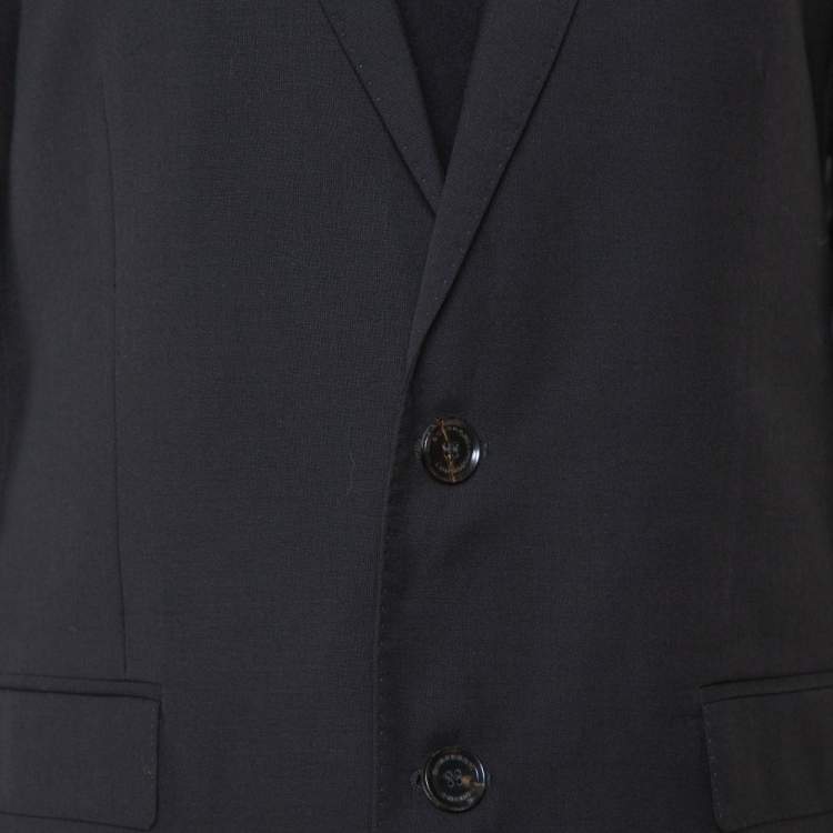Pre Owned Burberry London Black Wool Mansell Blazer M