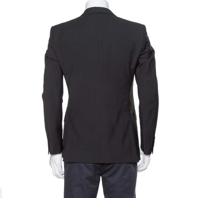 Pre Owned Burberry London Black Wool Blazer M