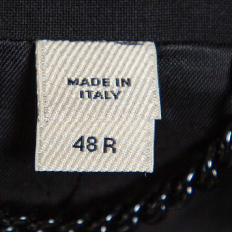 Pre Owned Burberry Black Wool Tailored Milbury Suit M