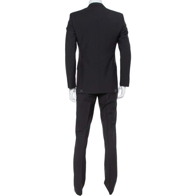Pre Owned Burberry Black Wool Tailored Milbury Suit M