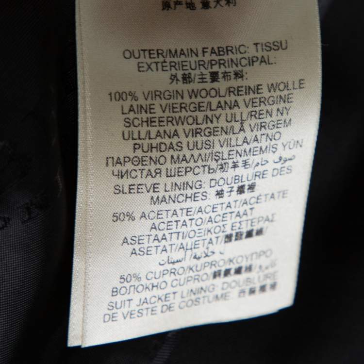 Pre Owned Burberry Black Wool Tailored Milbury Suit M