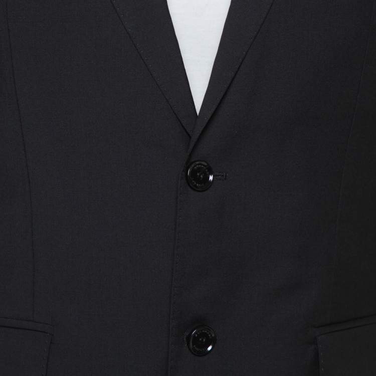 Pre Owned Burberry Black Wool Tailored Milbury Suit M