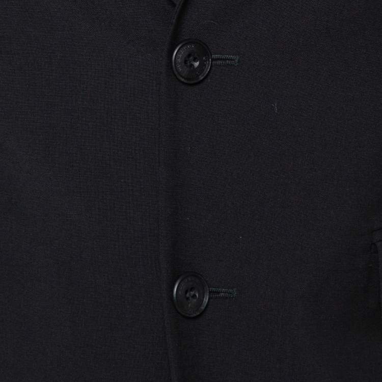 Pre Owned Burberry Black Wool Millbank Tailored Jacket S 
