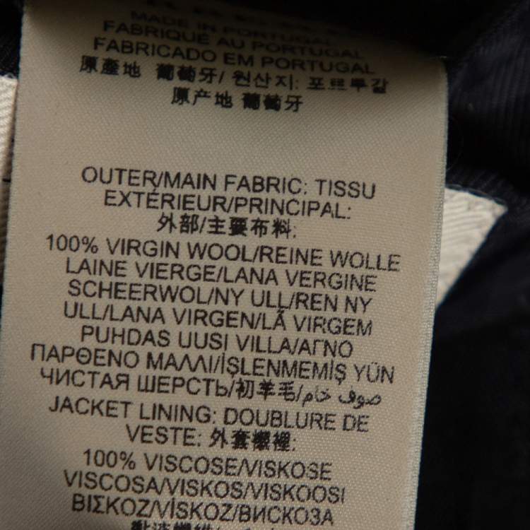 Pre Owned Burberry Black Wool Millbank Tailored Jacket S 