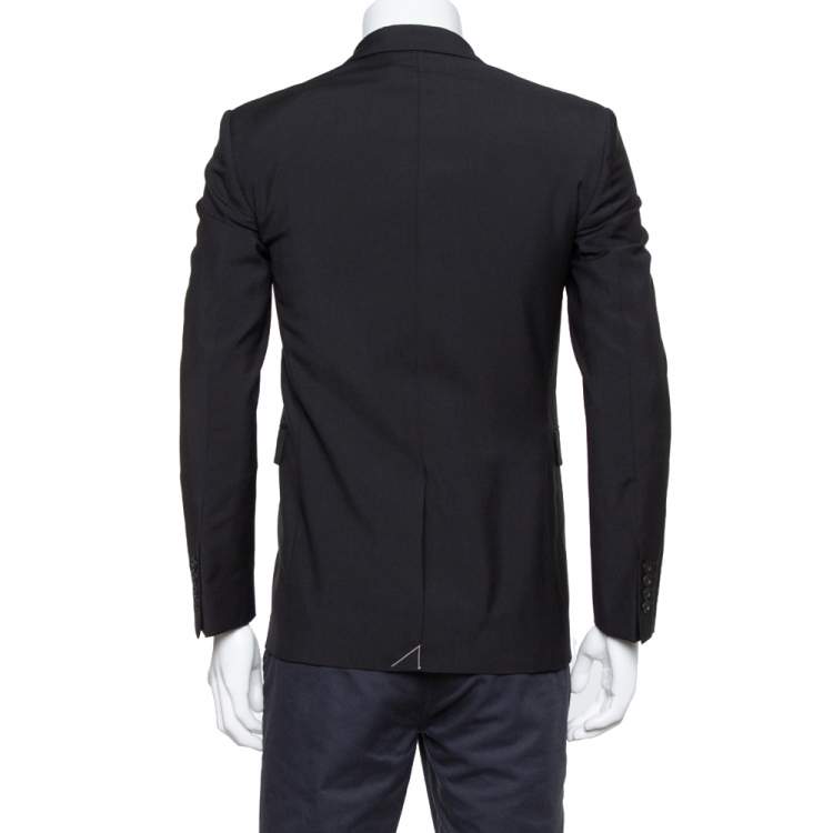 Pre Owned Burberry Black Wool Millbank Tailored Jacket S 