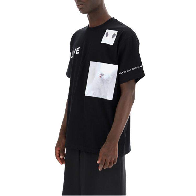 مملوكة مسبقًا Burberry Black Printed T-Shirt Size S