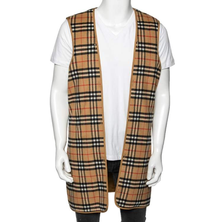 Pre Owned Burberry Antique Yellow Regular Chelsea and Kensington Fit Heritage Coat Warmer XL
