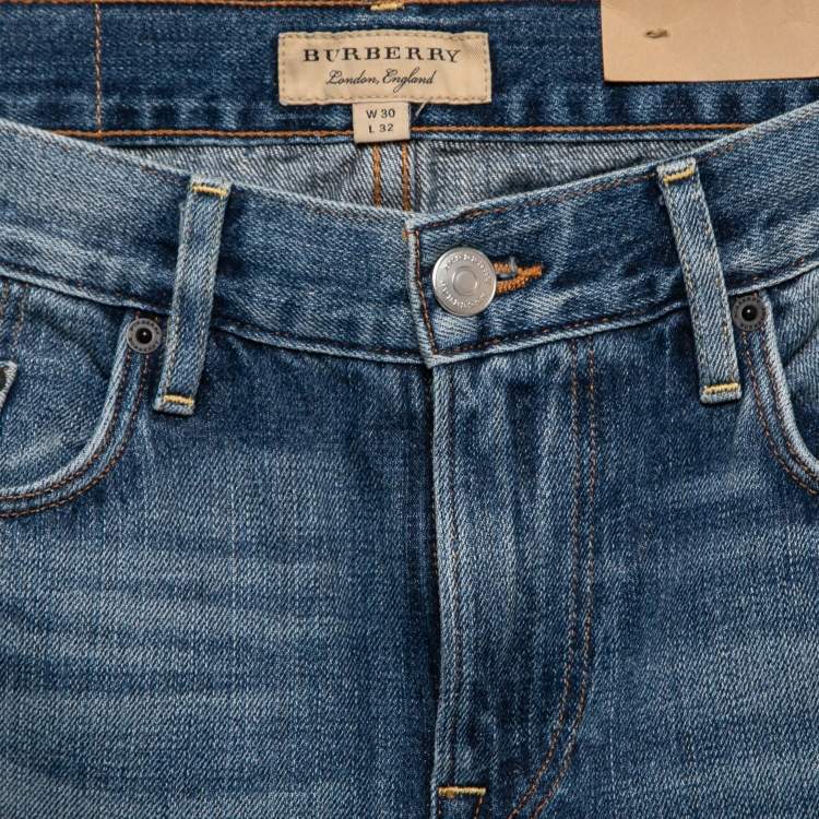 Pre Owned Burberry Blue Denim Slim Fit Jeans M Waist 31" 
