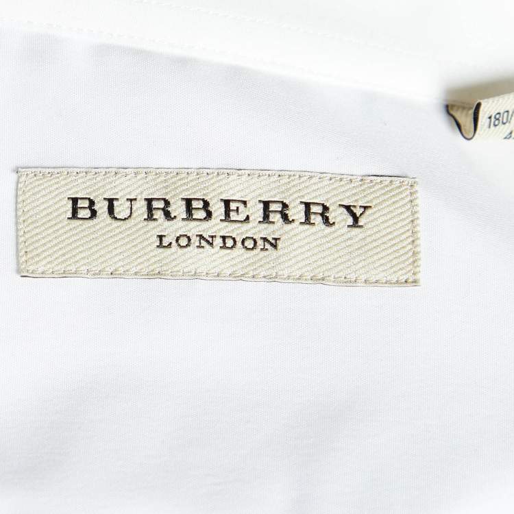 Pre Owned Burberry White Cotton Button Front Shirt XXL