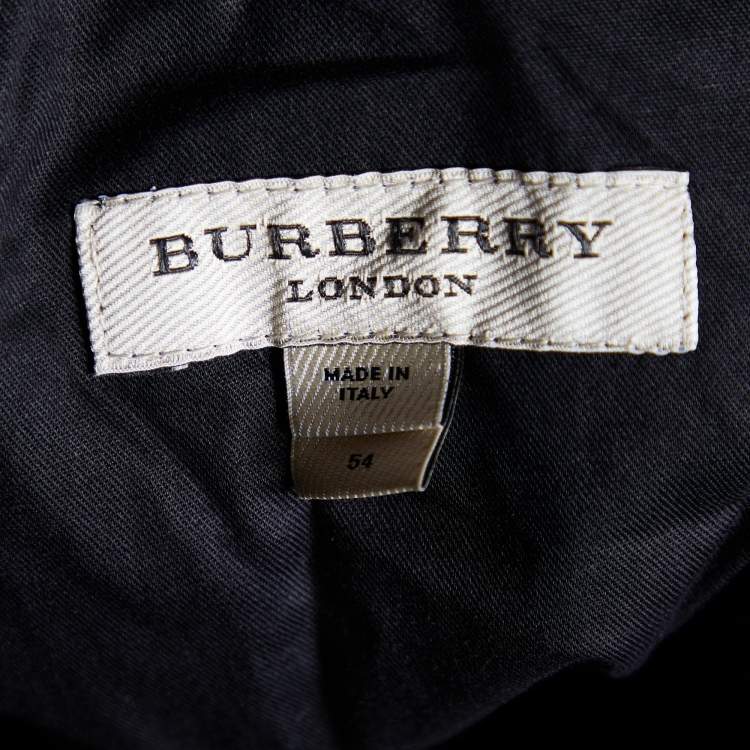 Pre Owned Burberry Black Wool Formal Trousers XXL