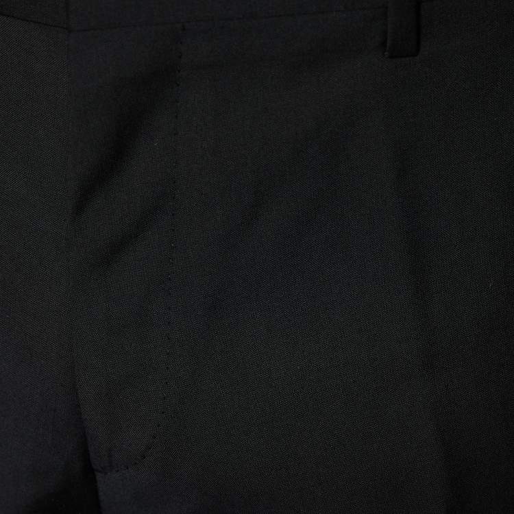 Pre Owned Burberry Black Virgin Wool Trousers M