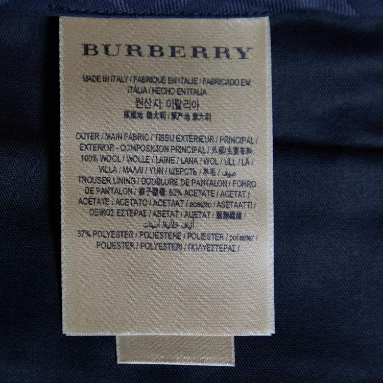 Pre Owned Burberry Black Wool Trousers XL