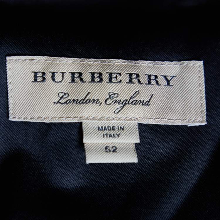 Pre Owned Burberry Black Wool Trousers XL