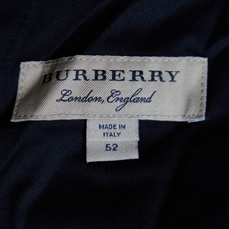 Pre Owned Burberry Black Wool Trousers XL