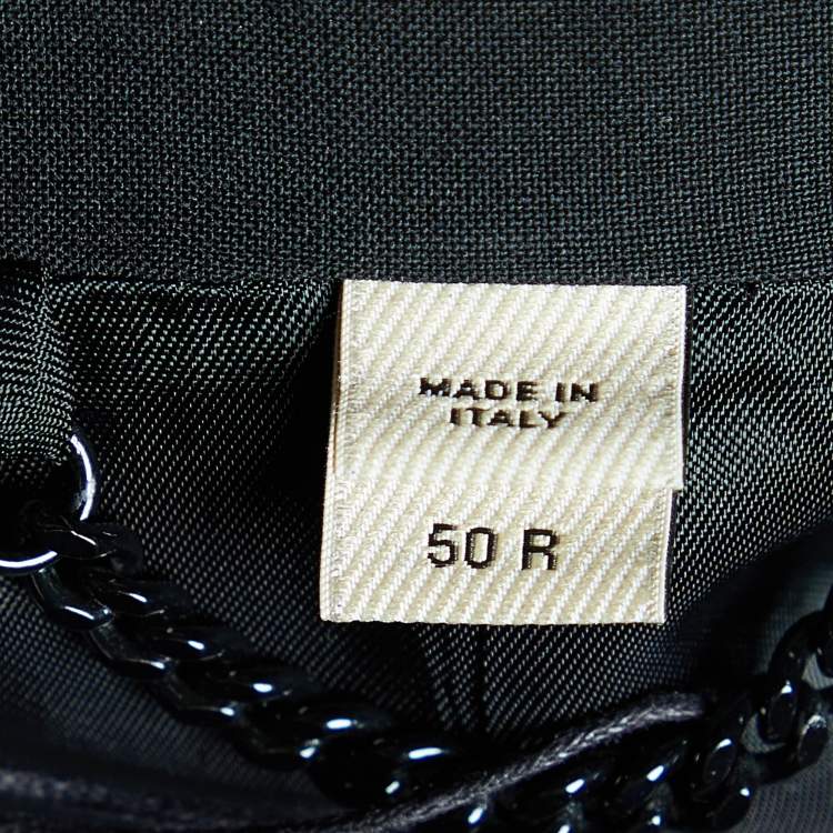 Pre Owned Burberry Black Wool Regular Suit L
