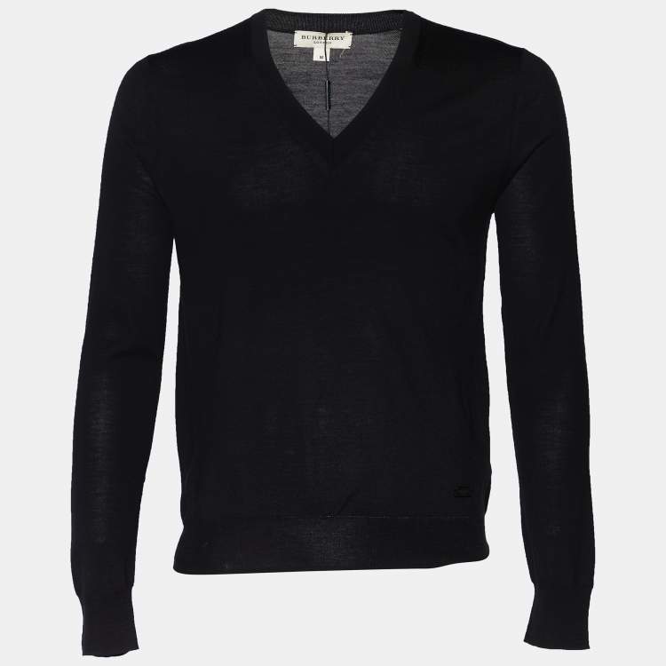 Louis Vuitton Paris Size M 100% Merino Wool Black Sweater Women
