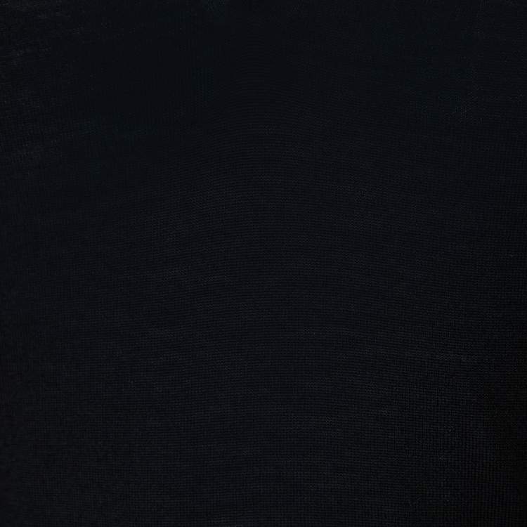 مملوكة مسبقًا Burberry Black Wool V-Neck Sweater M