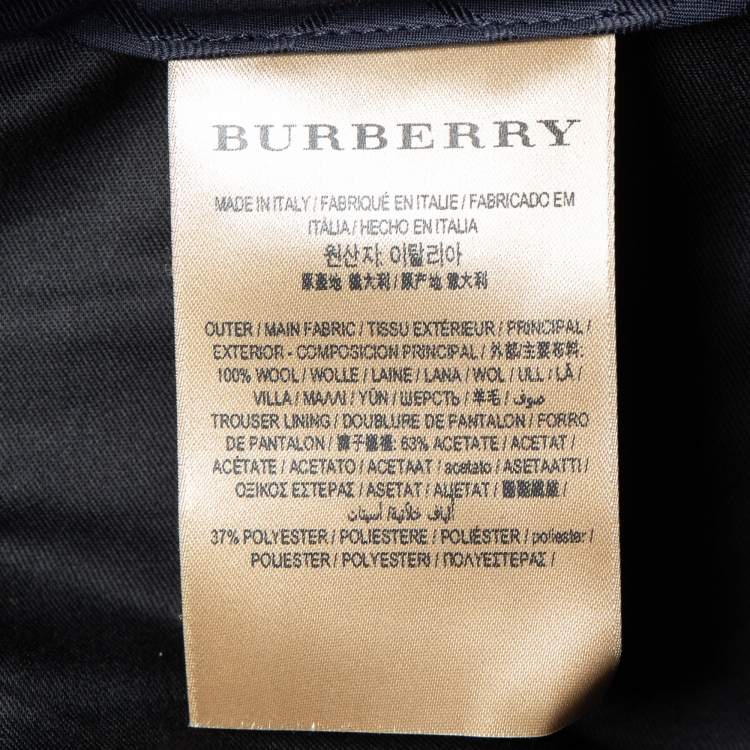 Pre Owned Burberry Black Wool Milbanl Trousers XXXL