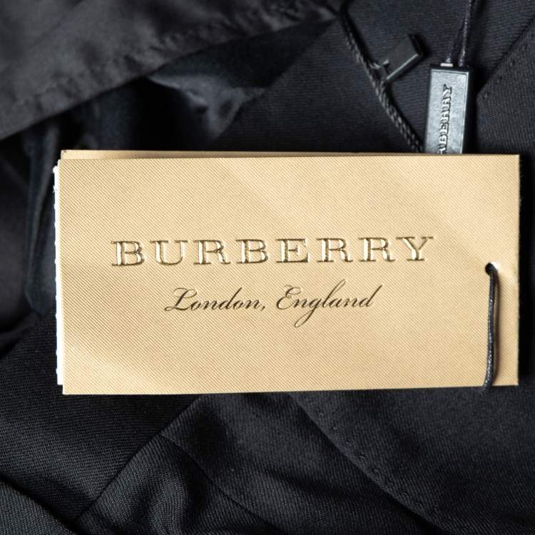 Pre Owned Burberry Black Wool Milbanl Trousers XXXL