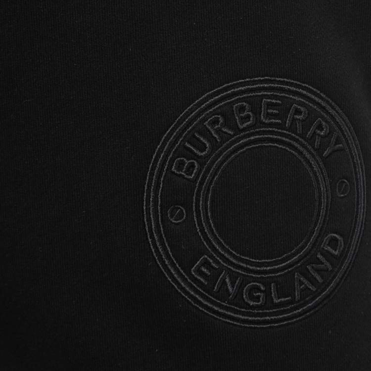 Pre Owned Burberry Black Cotton Jogger Pants S Waist 29"
