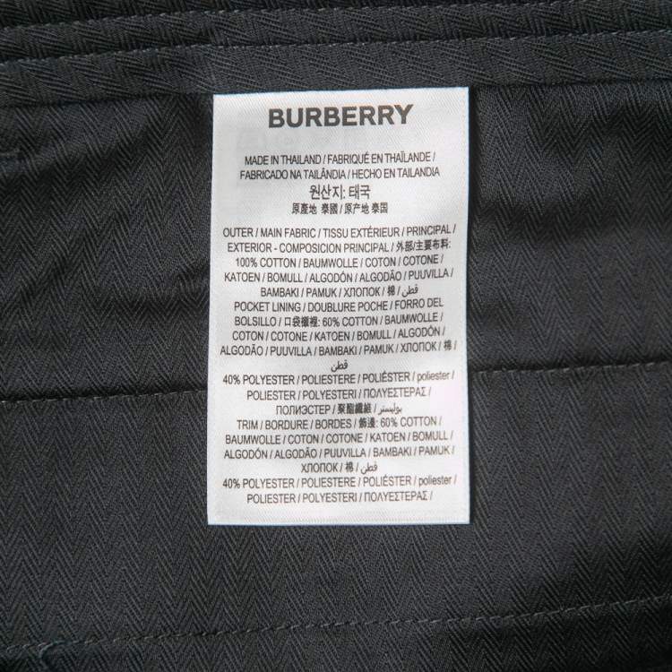 Pre Owned Burberry Black Cotton Bermuda Shorts XL