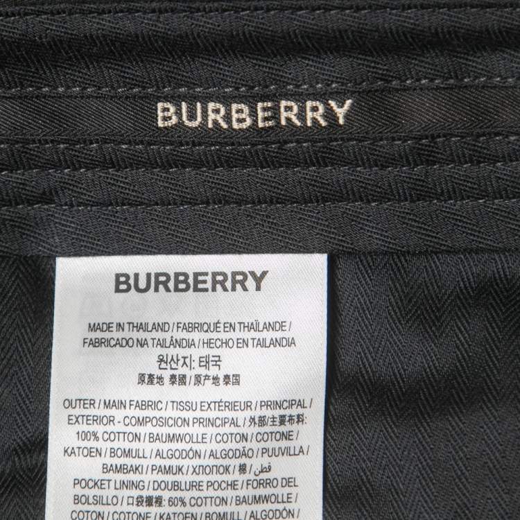 Pre Owned Burberry Black Cotton Bermuda Shorts XL