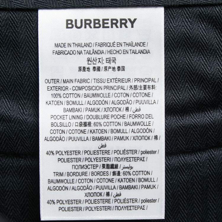 Pre Owned Burberry Black Cotton Stripe Detail Dan Shorts M