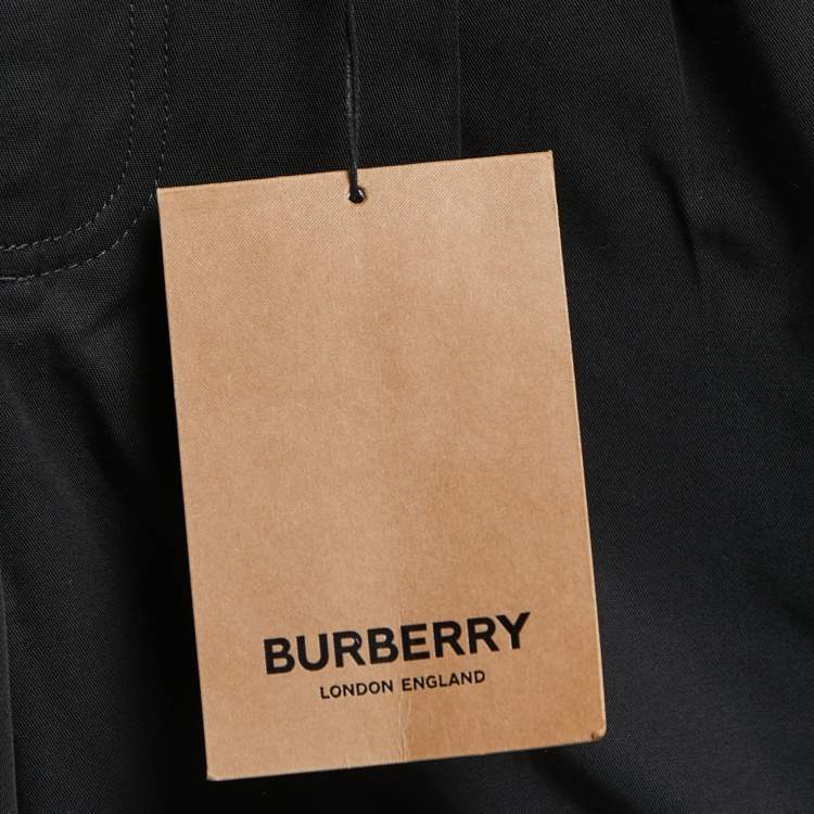 Pre Owned Burberry Black Cotton Stripe Detail Dan Shorts M