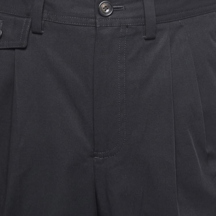 Pre Owned Burberry Black Cotton Stripe Detail Dan Shorts M