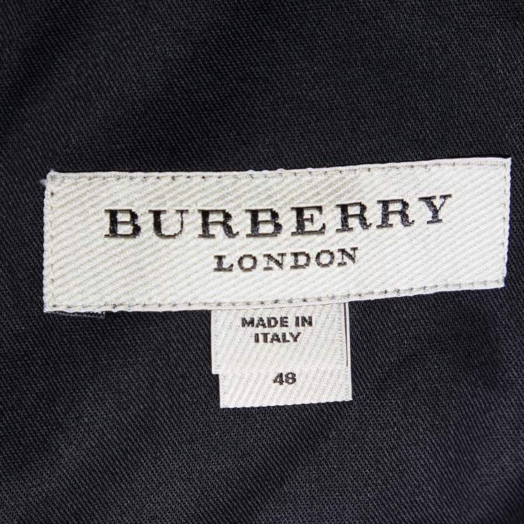 Pre Owned Burberry  Black Wool Tapered Leg Pants M
