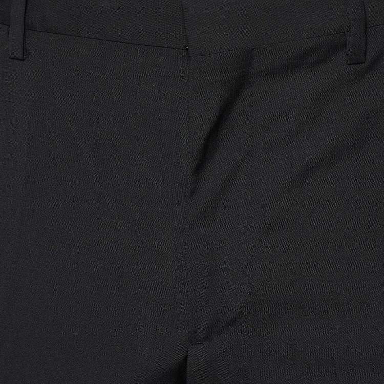 Pre Owned Burberry  Black Wool Tapered Leg Pants M