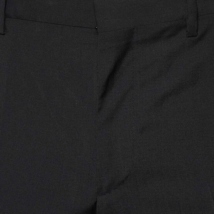 Pre Owned Burberry Black Wool Tapered Leg Pants M
