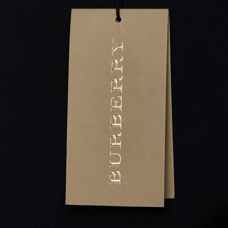 Pre Owned Burberry Black Wool Tapered Leg Pants M