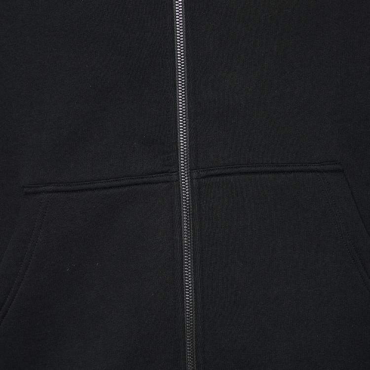 Pre Owned Burberry Black Cotton Knit Zip Front Jacket M
