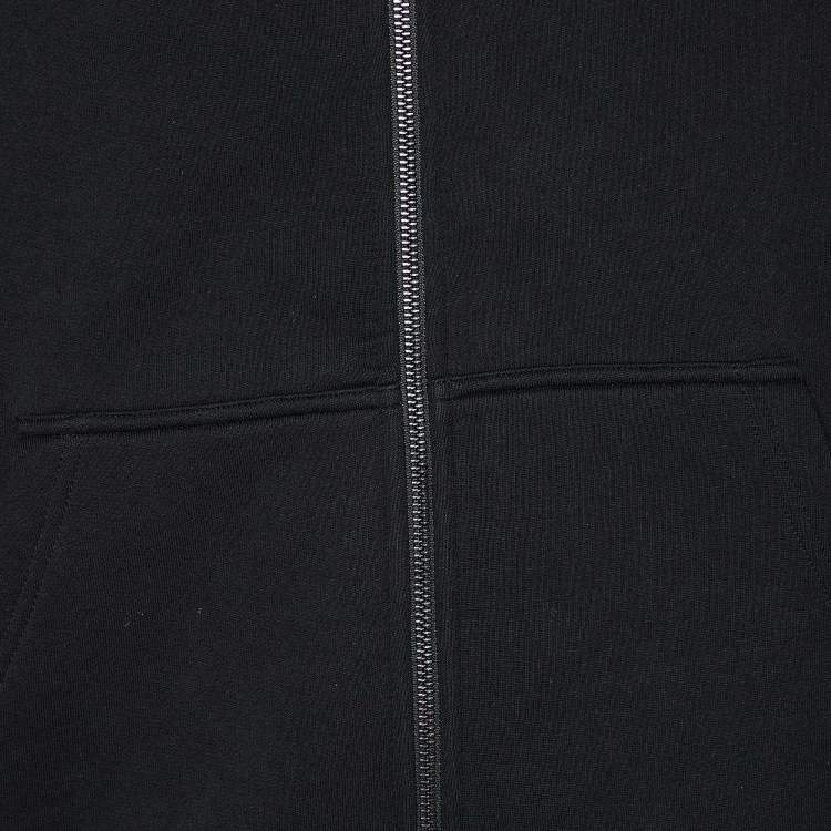 Pre Owned Burberry Black Cotton Knit Zip Front Jacket M