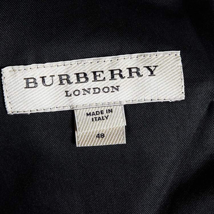 Pre Owned Burberry Black Virgin Wool Tapered leg Trousers M